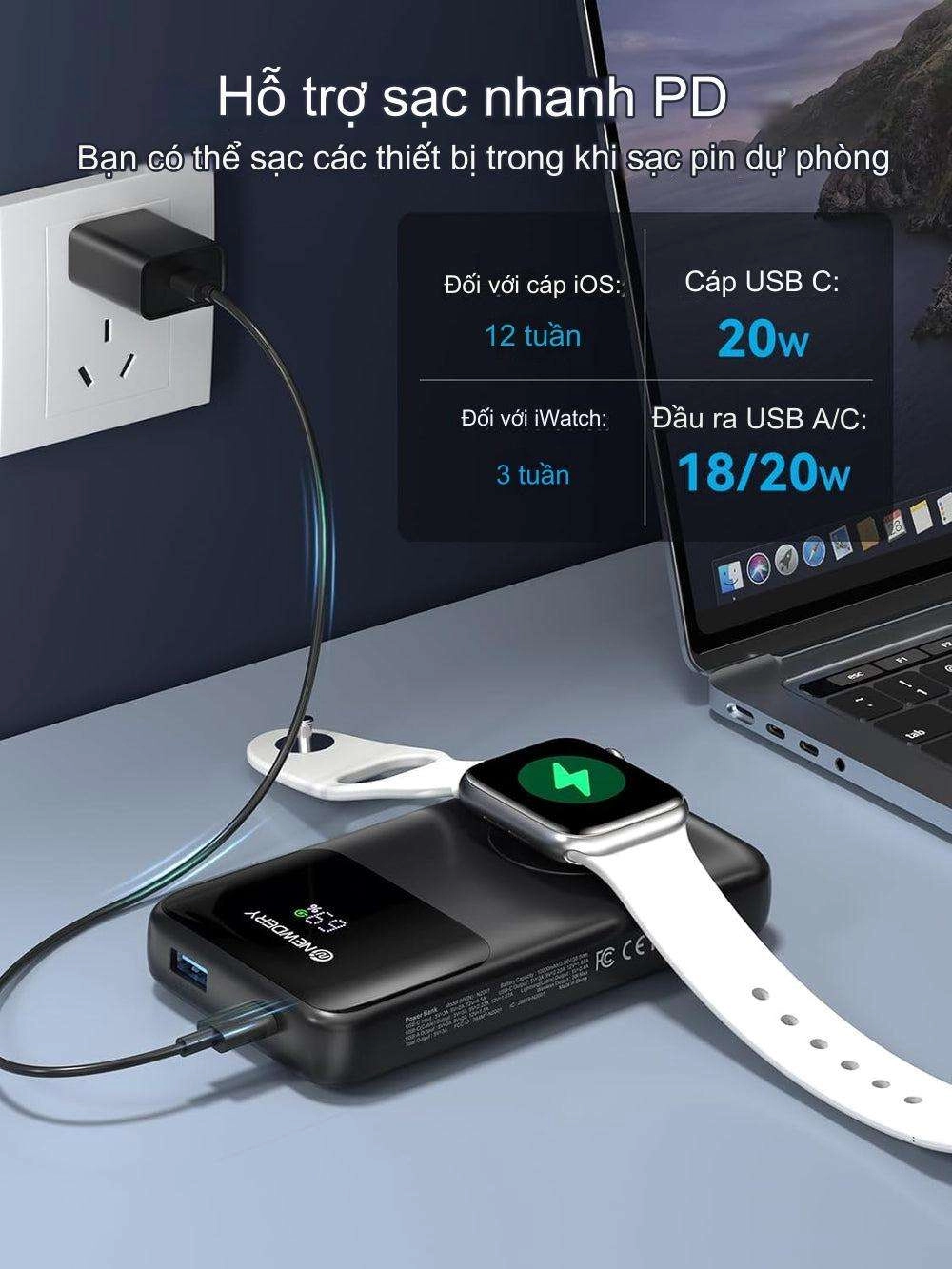 Pin dự phòng NEWDERY 20000mAh